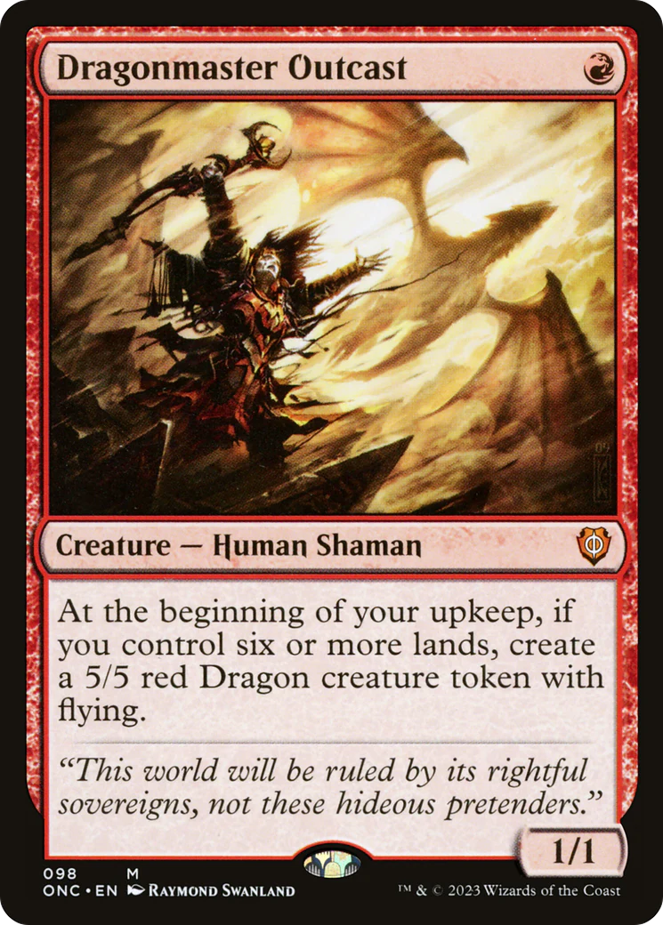 Dragonmaster Outcast (ONC-098) - Phyrexia: All Will Be One Commander [Mythic]