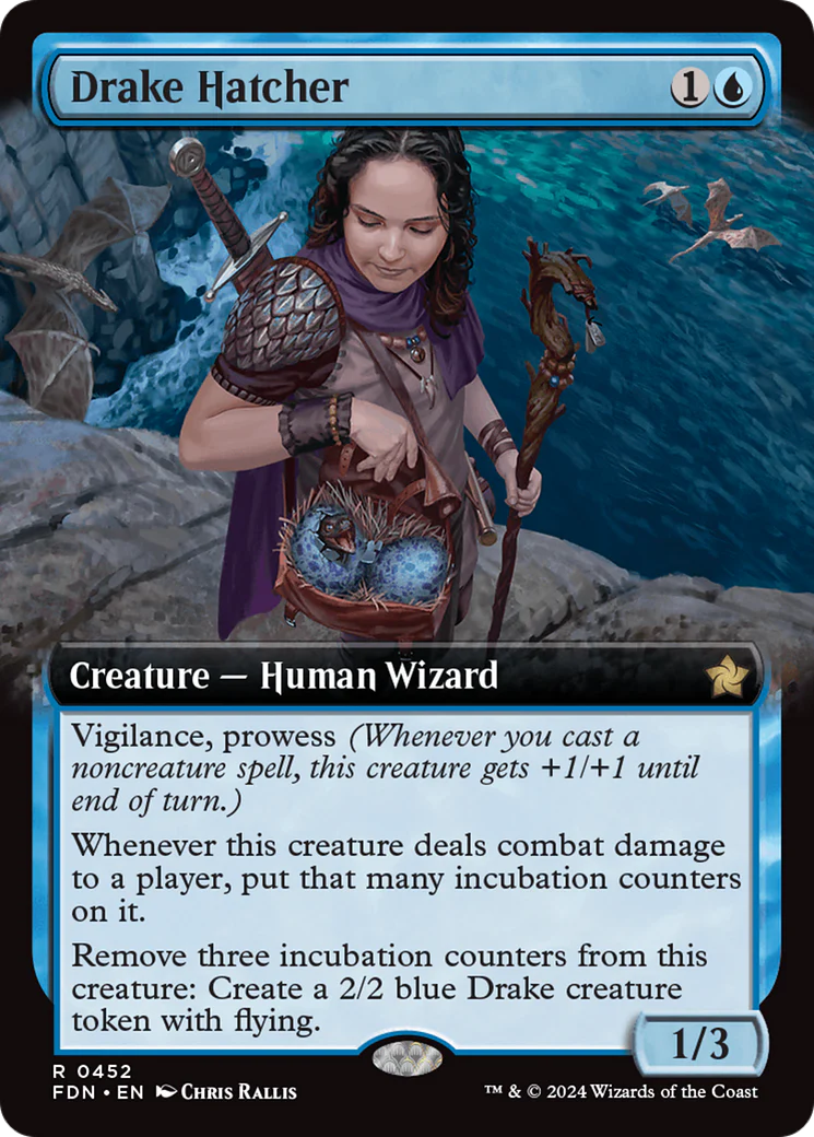 Drake Hatcher (FDN-452) - Foundations: (Extended Art) Foil [Rare]