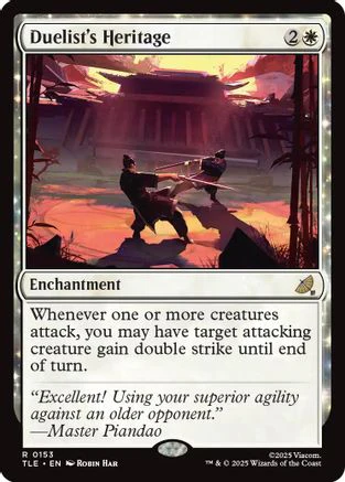 Duelist's Heritage (TLE-153) - Avatar: The Last Airbender: Eternal-Legal Foil [Rare]