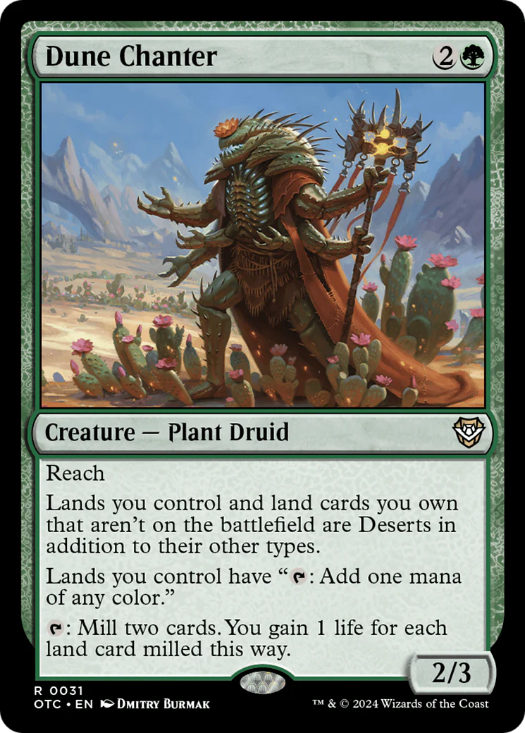 Dune Chanter (OTC-031) - Outlaws of Thunder Junction Commander Foil [Rare]