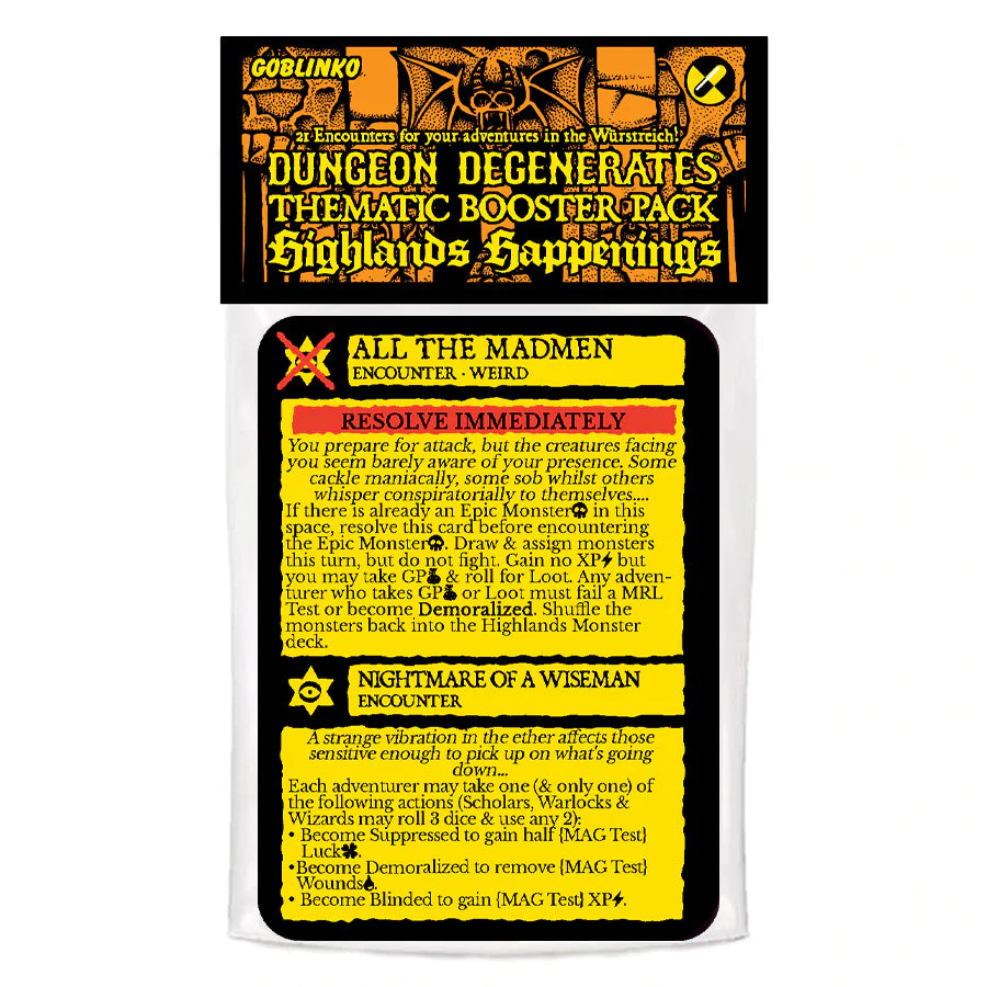 Dungeon Degenerates: Hand of Doom – Booster Pack: Highland Happenings