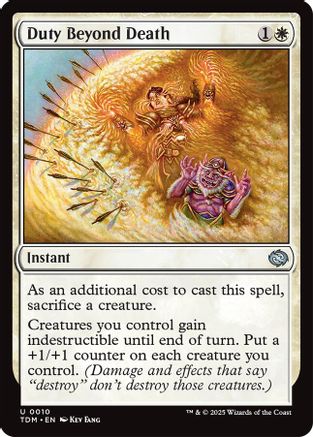 Duty Beyond Death (TDM-010) - Tarkir: Dragonstorm Foil [Uncommon]