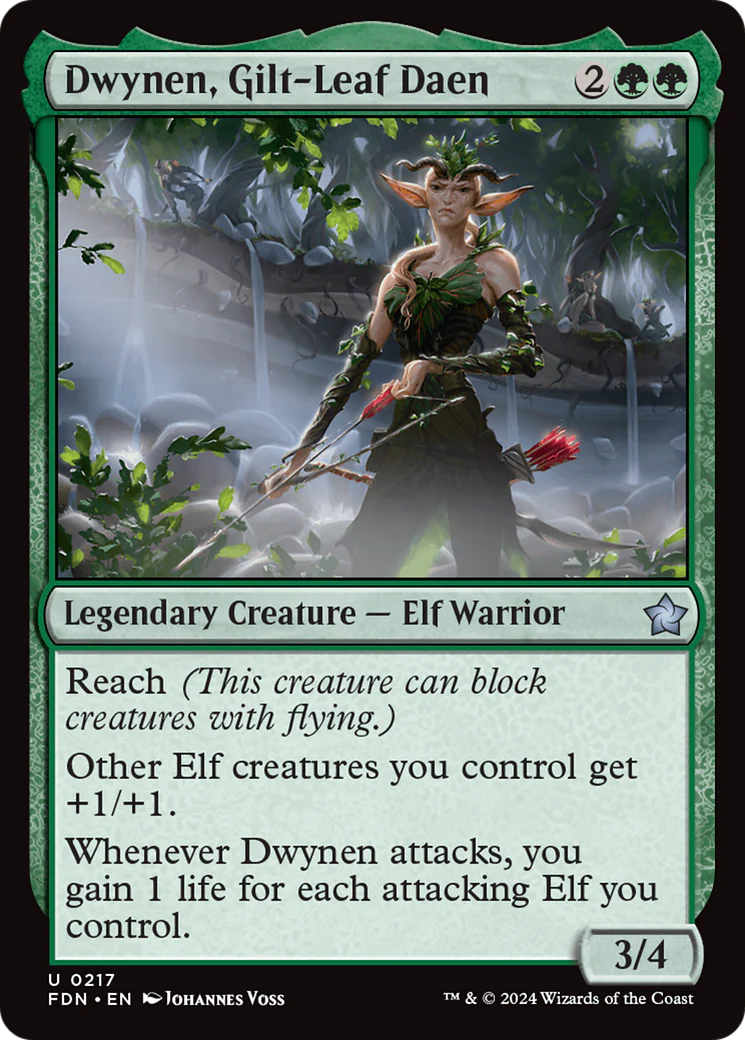 Dwynen, Gilt-Leaf Daen (FDN-217) - Foundations Foil [Uncommon]