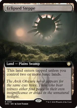 Eclipsed Steppe (Extended Art) (SOC-101) - Commander: Secrets of Strixhaven [Rare]
