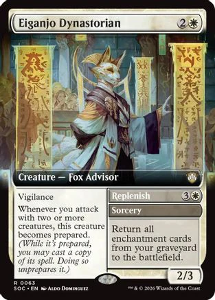 Eiganjo Dynastorian (Extended Art) (SOC-063) - Commander: Secrets of Strixhaven [Rare]