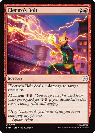 Electro's Bolt (SPM-077) - Marvel's Spider-Man Foil [Common]