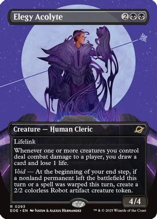 Elegy Acolyte (Borderless) (EOE-293) - Edge of Eternities Foil [Rare]