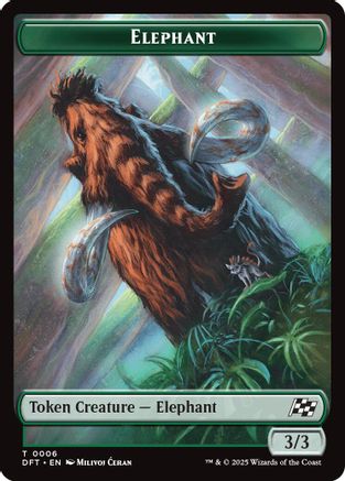 Elephant // Zombie (0003) Double-Sided Token (DFT-6 // 3) - Aetherdrift [Token]