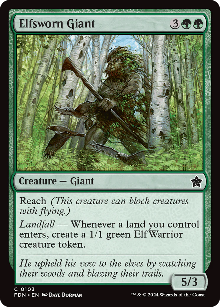 Elfsworn Giant (FDN-103) - Foundations [Common]