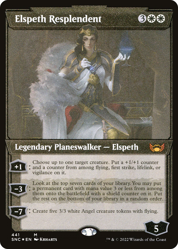 Elspeth Resplendent (SNC-441) - Streets of New Capenna: (Showcase) Etched Foil [Mythic]