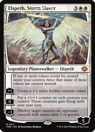 Elspeth, Storm Slayer (TDM-011) - Tarkir: Dragonstorm Foil [Mythic]