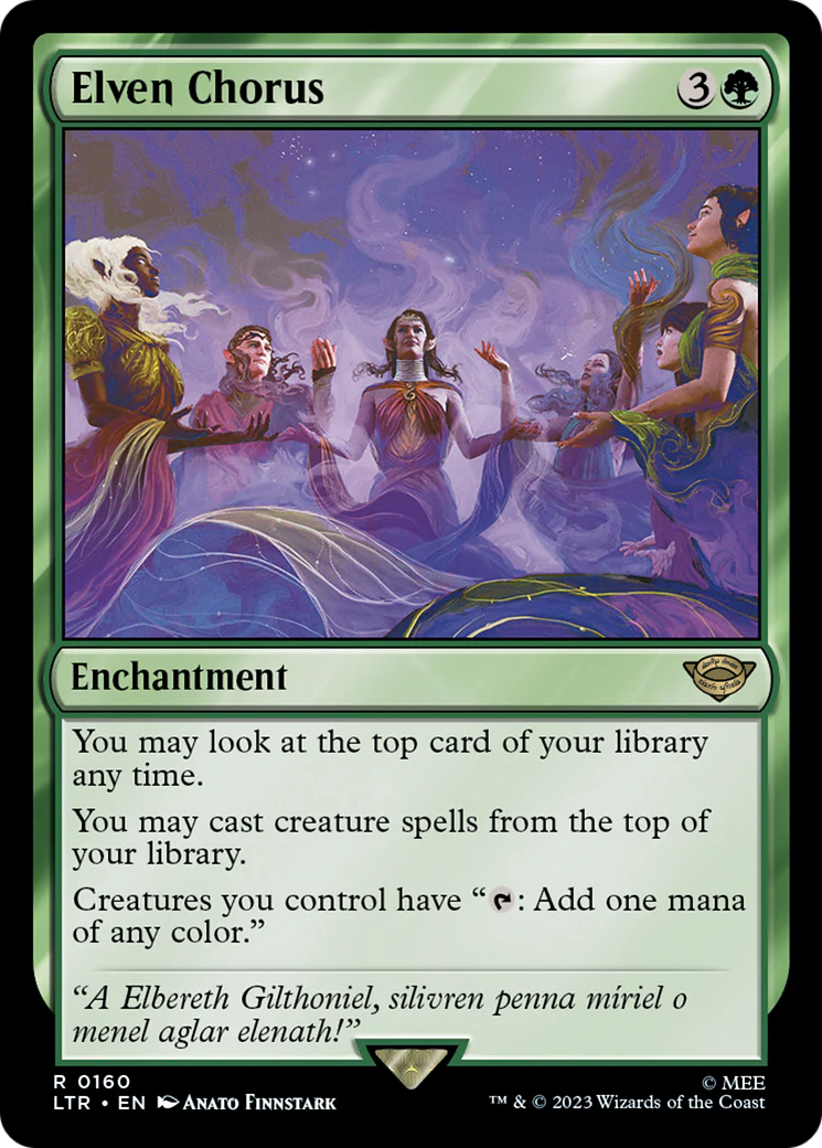 Elven Chorus (LTR-160) - The Lord of the Rings: Tales of Middle-earth Foil [Rare]