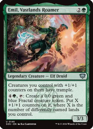 Emil, Vastlands Roamer (SOS-146) - Secrets of Strixhaven Foil [Uncommon]