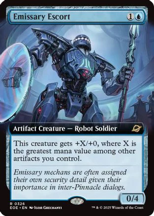 Emissary Escort (Extended Art) (EOE-326) - Edge of Eternities Foil [Rare]