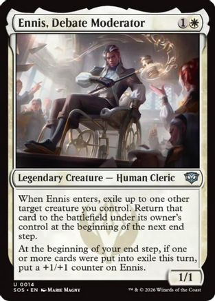 Ennis, Debate Moderator (SOS-014) - Secrets of Strixhaven [Uncommon]