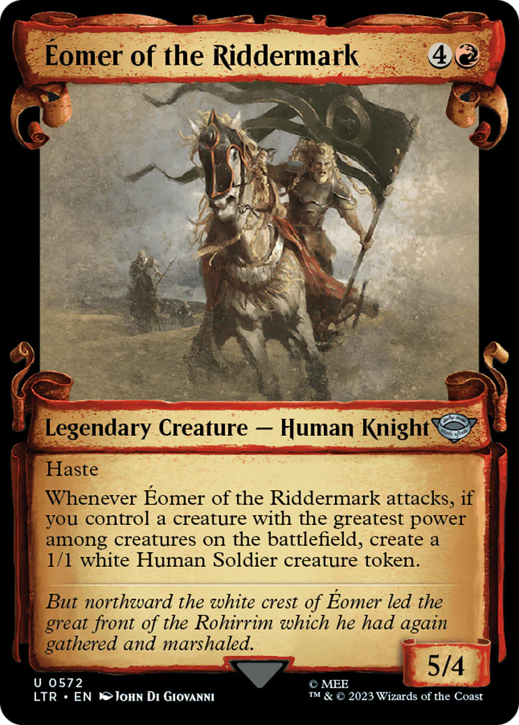 Éomer of the Riddermark (LTR-572) - The Lord of the Rings: Tales of Middle-earth: (Showcase) Scroll Foil [Uncommon]