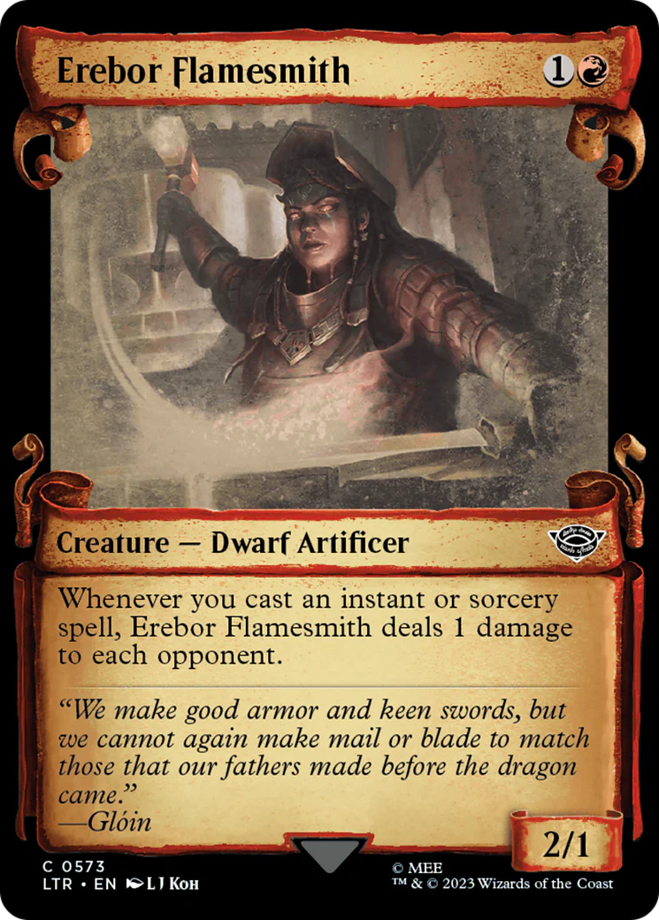 Erebor Flamesmith (LTR-573) - The Lord of the Rings: Tales of Middle-earth: (Showcase) Scroll Foil [Common]