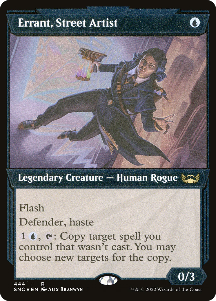 Errant, Street Artist (SNC-444) - Streets of New Capenna: (Showcase) Etched Foil [Rare]