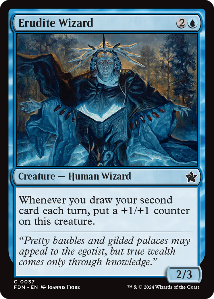 Erudite Wizard (FDN-037) - Foundations Foil [Common]