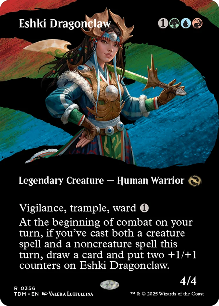 Eshki Dragonclaw (TDM-356) - Tarkir: Dragonstorm: (Showcase) (Borderless) Foil [Rare]