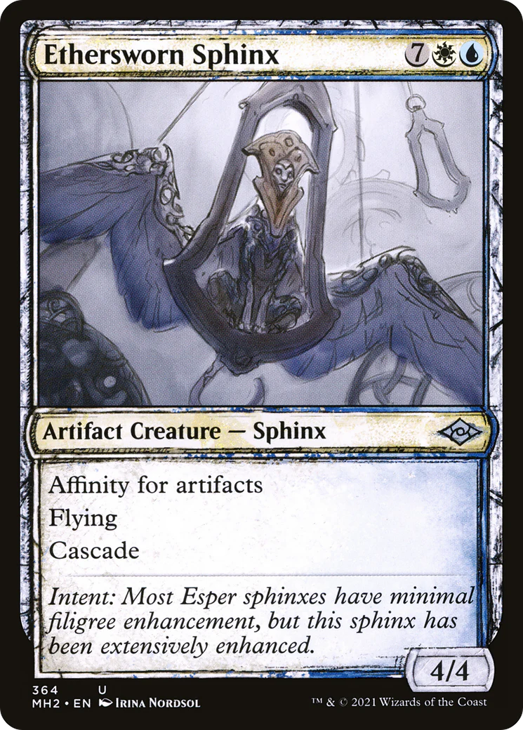 Ethersworn Sphinx (MH2-364) - Modern Horizons 2: (Showcase) Foil [Uncommon]