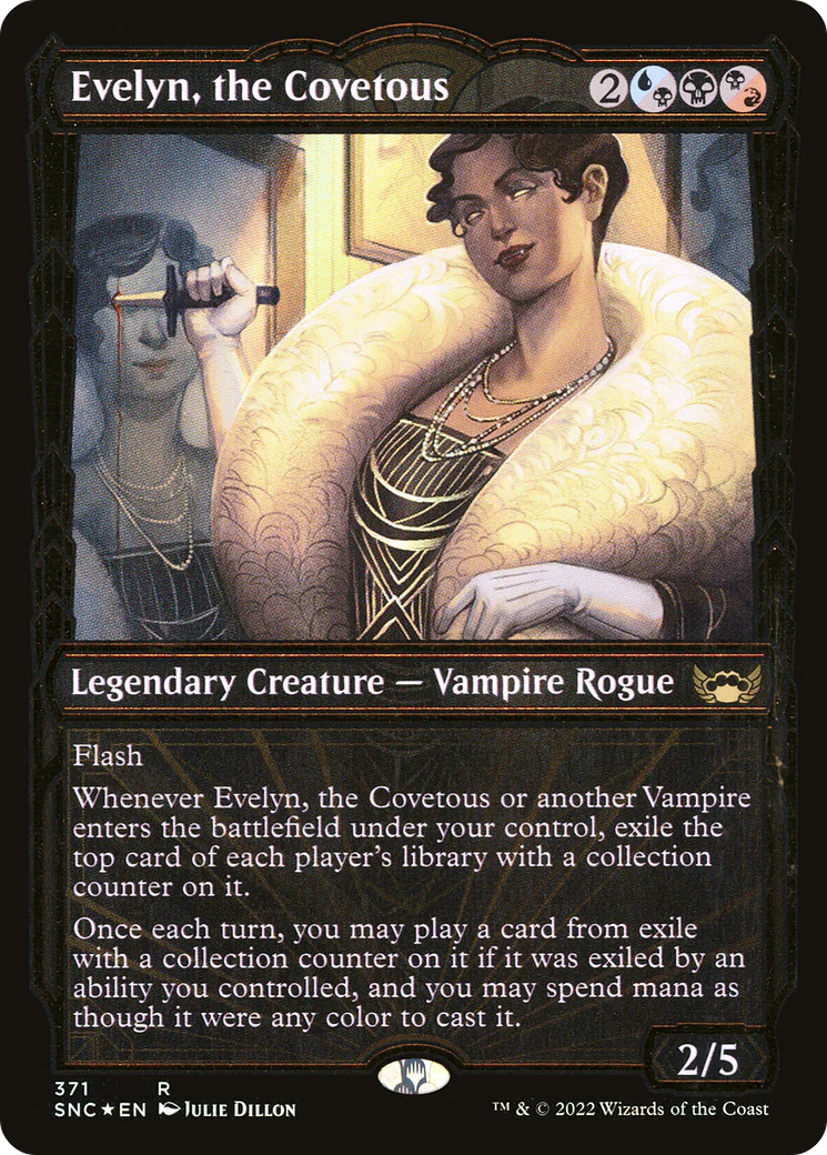 Evelyn, the Covetous (SNC-371) - Streets of New Capenna: (Showcase) Foil [Rare]