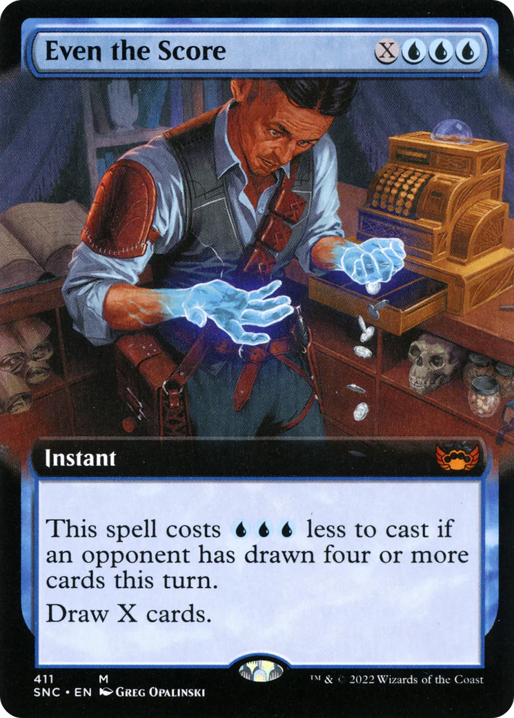 Even the Score (SNC-411) - Streets of New Capenna: (Extended Art) [Mythic]