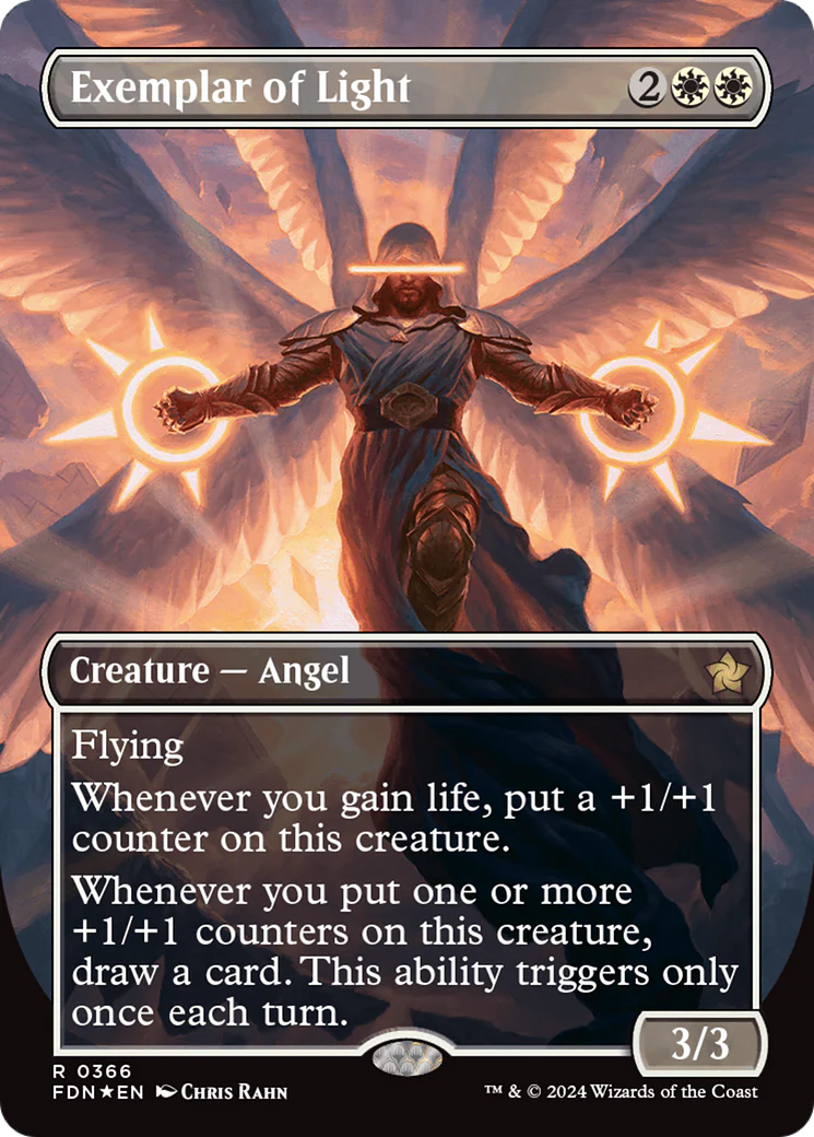 Exemplar of Light (FDN-366) - Foundations (Borderless) Foil [Rare]