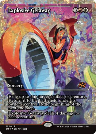 Explosive Getaway (Showcase) (Fracture Foil) (DFT-413) - Aetherdrift Foil [Mythic]