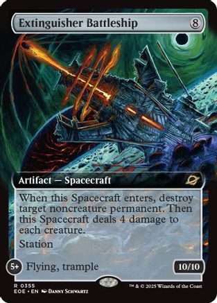 Extinguisher Battleship (Extended Art) (EOE-355) - Edge of Eternities Foil [Rare]