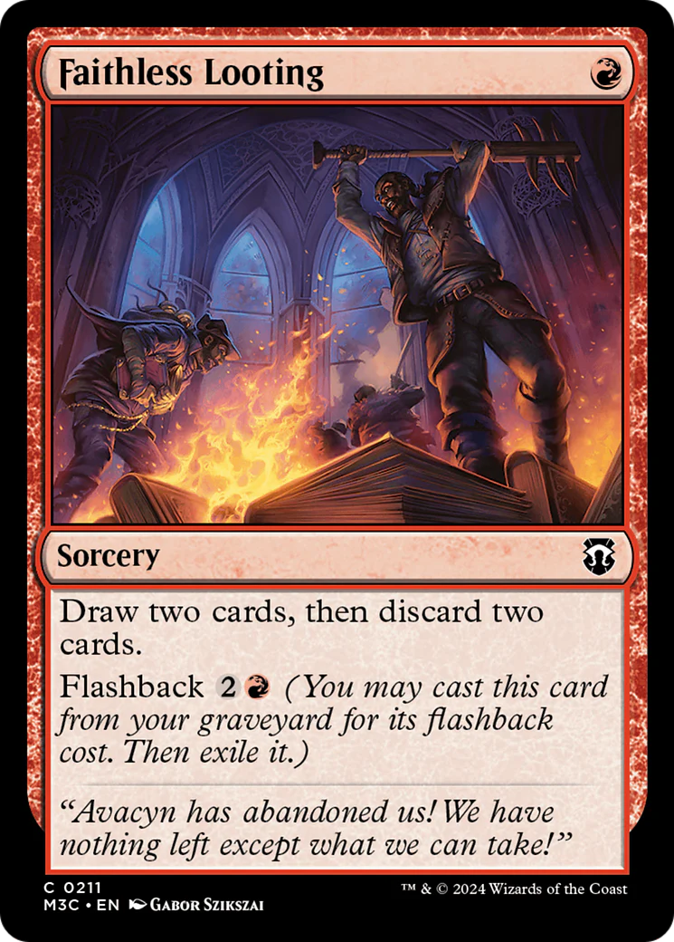 Faithless Looting (M3C-211) - Modern Horizons 3 Commander Foil [Common]