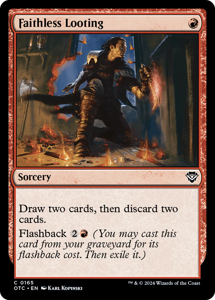 Faithless Looting (OTC-165) - Outlaws of Thunder Junction Commander [Common]
