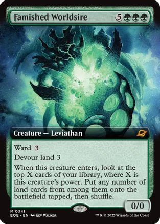 Famished Worldsire (Extended Art) (EOE-341) - Edge of Eternities [Mythic]