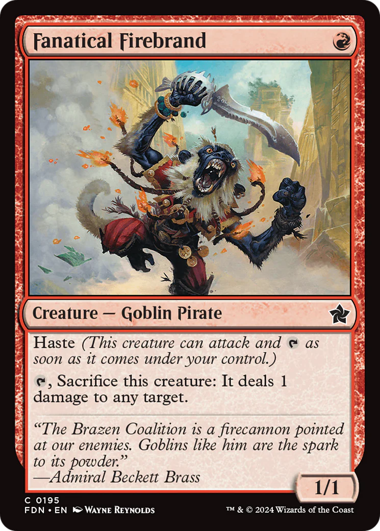 Fanatical Firebrand (FDN-195) - Foundations [Common]