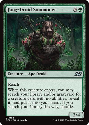 Fang-Druid Summoner (DFT-163) - Aetherdrift Foil [Uncommon]
