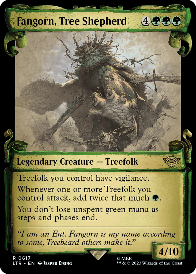 Fangorn, Tree Shepherd (LTR-617) - The Lord of the Rings: Tales of Middle-earth: (Showcase) Scroll Foil [Rare]