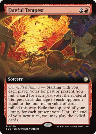 Fateful Tempest (Extended Art) (SOC-079) - Commander: Secrets of Strixhaven [Rare]