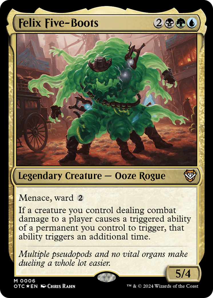 Felix Five-Boots (OTC-006) - Outlaws of Thunder Junction Commander Foil [Mythic]
