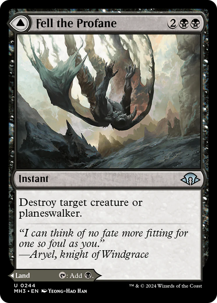 Fell the Profane // Fell Mire (MH3-244) - Modern Horizons 3 Foil [Uncommon] - Image 3