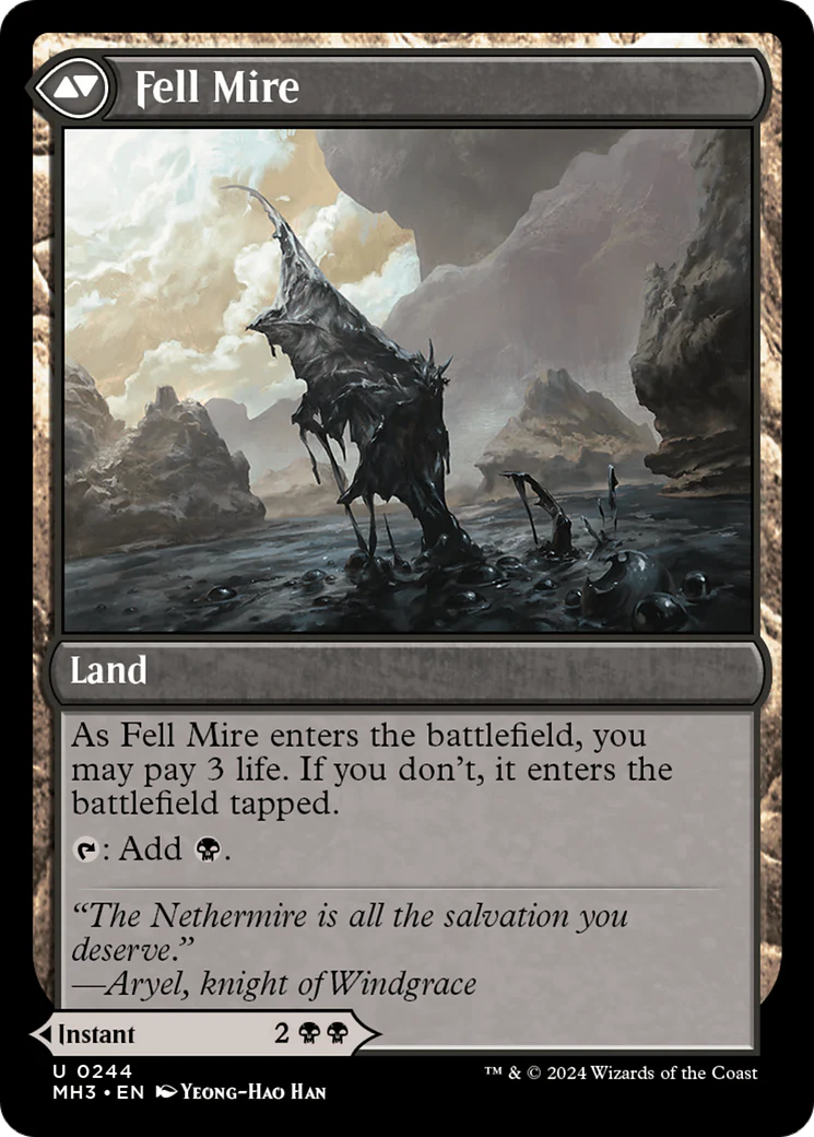 Fell the Profane // Fell Mire (MH3-244) - Modern Horizons 3 [Uncommon] - Image 2