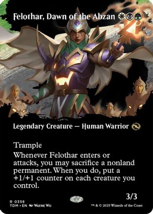Felothar, Dawn of the Abzan (Borderless) (TDM-358) - Tarkir: Dragonstorm [Rare]