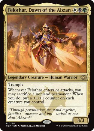 Felothar, Dawn of the Abzan (TDM-184) - Tarkir: Dragonstorm [Rare]