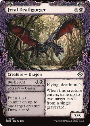 Feral Deathgorger (Showcase) (TDM-298) - Tarkir: Dragonstorm [Common]