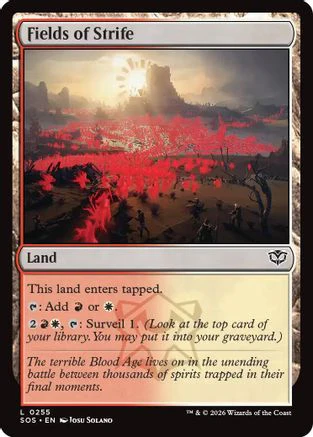 Fields of Strife (SOS-255) - Secrets of Strixhaven [Land]