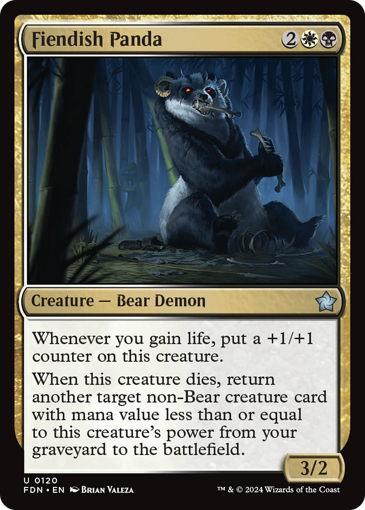 Fiendish Panda (FDN-120) - Foundations Foil [Uncommon]