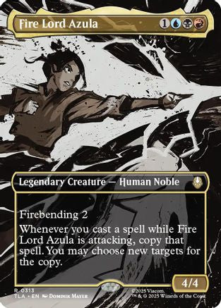 Fire Lord Azula (0313) (Borderless) (TLA-313) - Avatar: The Last Airbender Foil [Rare]