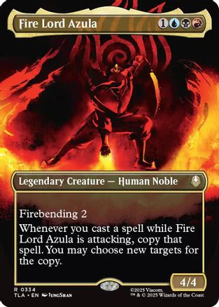 Fire Lord Azula (0334) (Borderless) (TLA-334) - Avatar: The Last Airbender Foil [Rare]