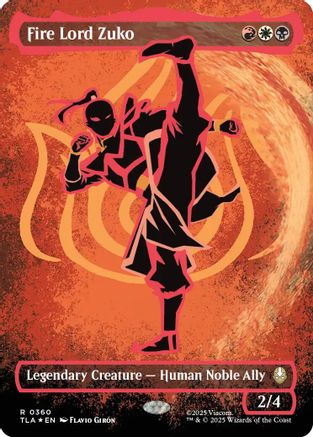 Fire Lord Zuko (Borderless Battle Pose) (TLA-360) - Avatar: The Last Airbender Foil [Rare]