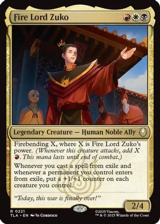 Fire Lord Zuko (TLA-221) - Avatar: The Last Airbender [Rare]