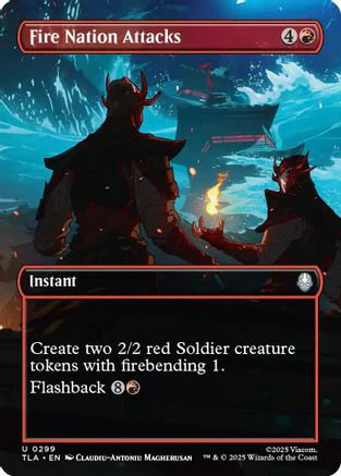 Fire Nation Attacks (Borderless) (TLA-299) - Avatar: The Last Airbender [Uncommon]